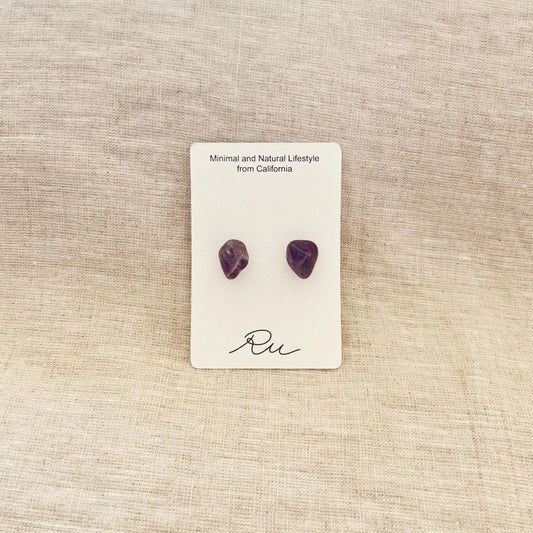 直観力を大切にしたいときに★ピアス パワーストーン アメジスト