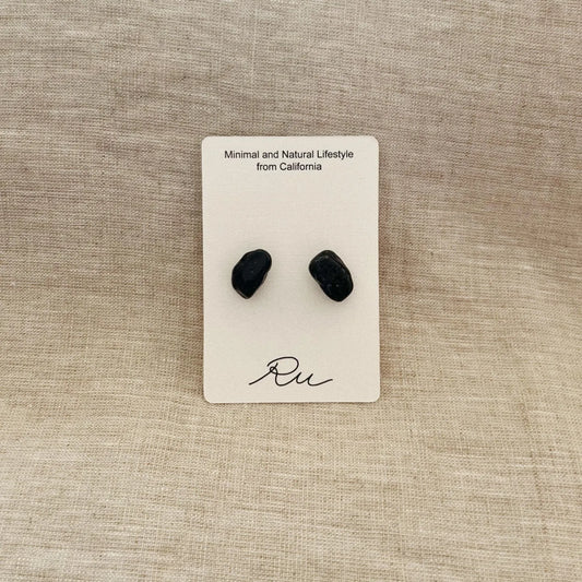 お守りとして身に付けたい★ピアス パワーストーン ブラックトルマリン