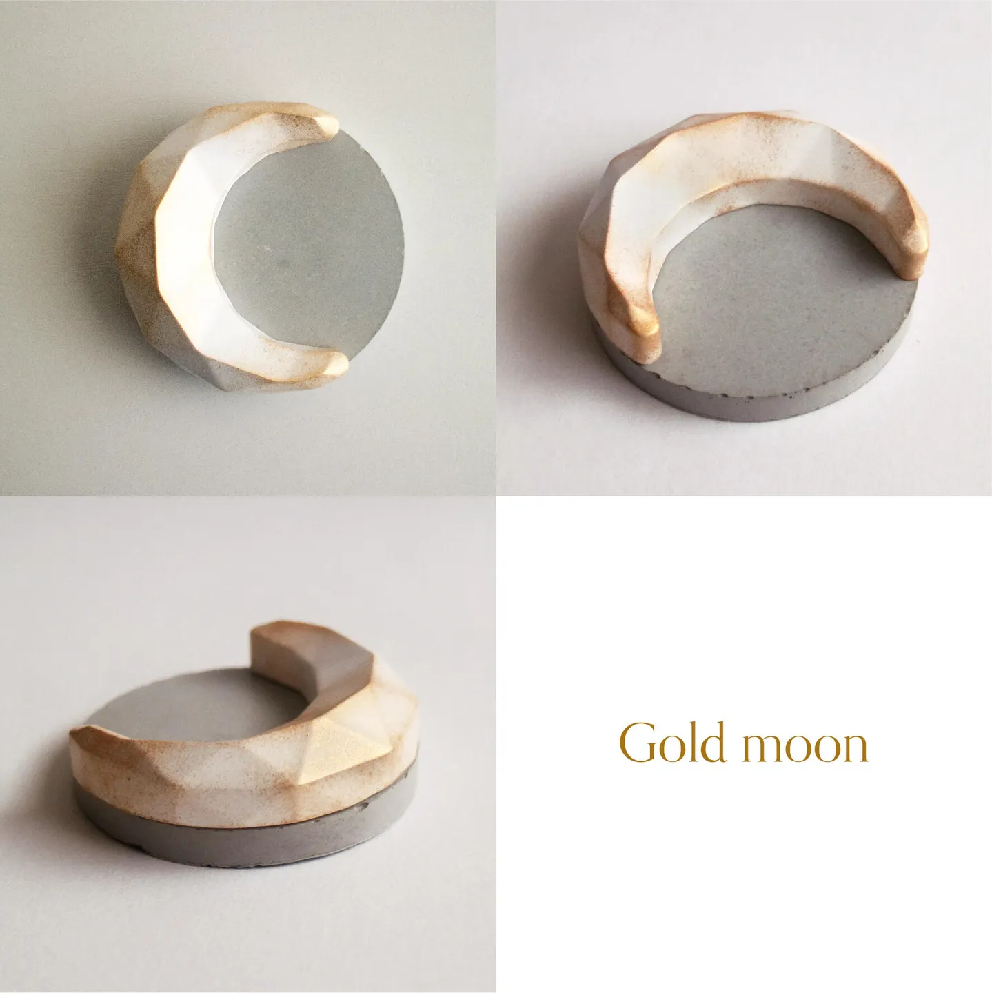 三日月のアロマストーン《michikake moon stone》 Gold moon