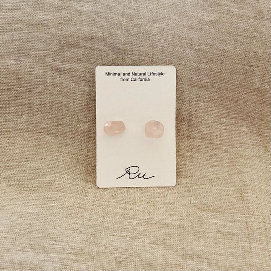 前を向きたいときに★ピアス パワーストーン ローズクォーツ