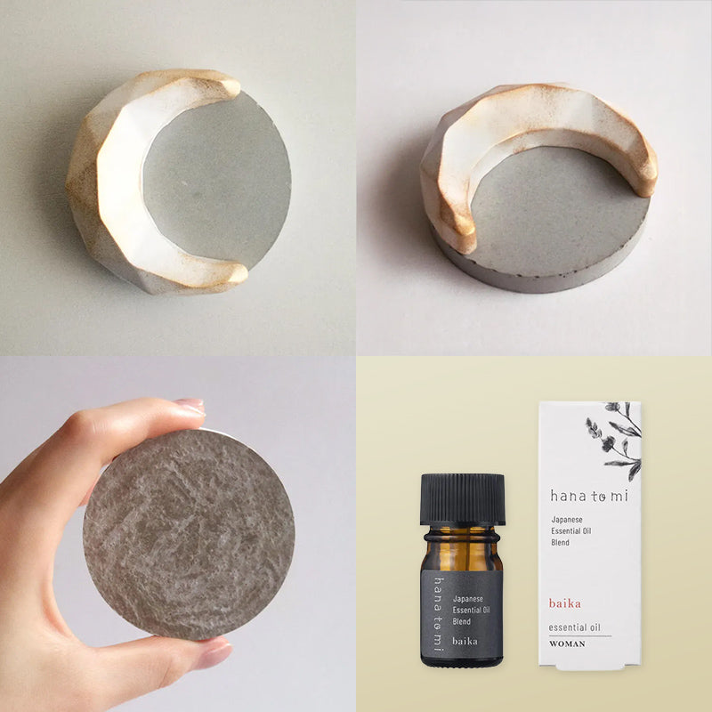 満月セット》三日月のアロマストーン Gold moon×hana to mi