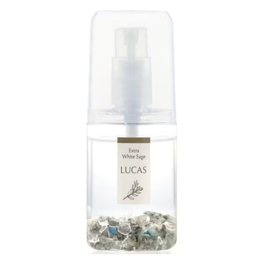 LUCAS ホワイトセージ 浄化スプレー ヒマラヤK2 ポケットサイズ 20ml 天然石入り／天然由来成分100% 浄化 瞑想 お清めスプレー