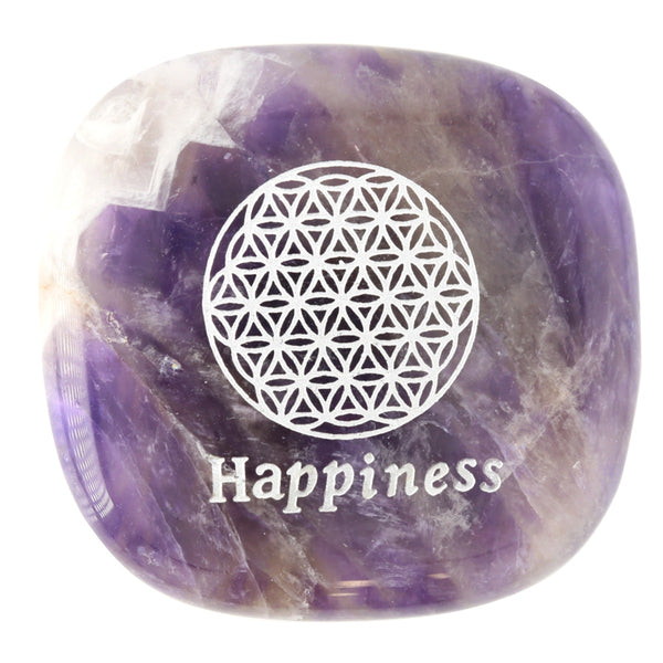 幸福へ導くお守り石★LUCASビジョンストー ン【癒し / 幸福 (アメジスト）】天然石