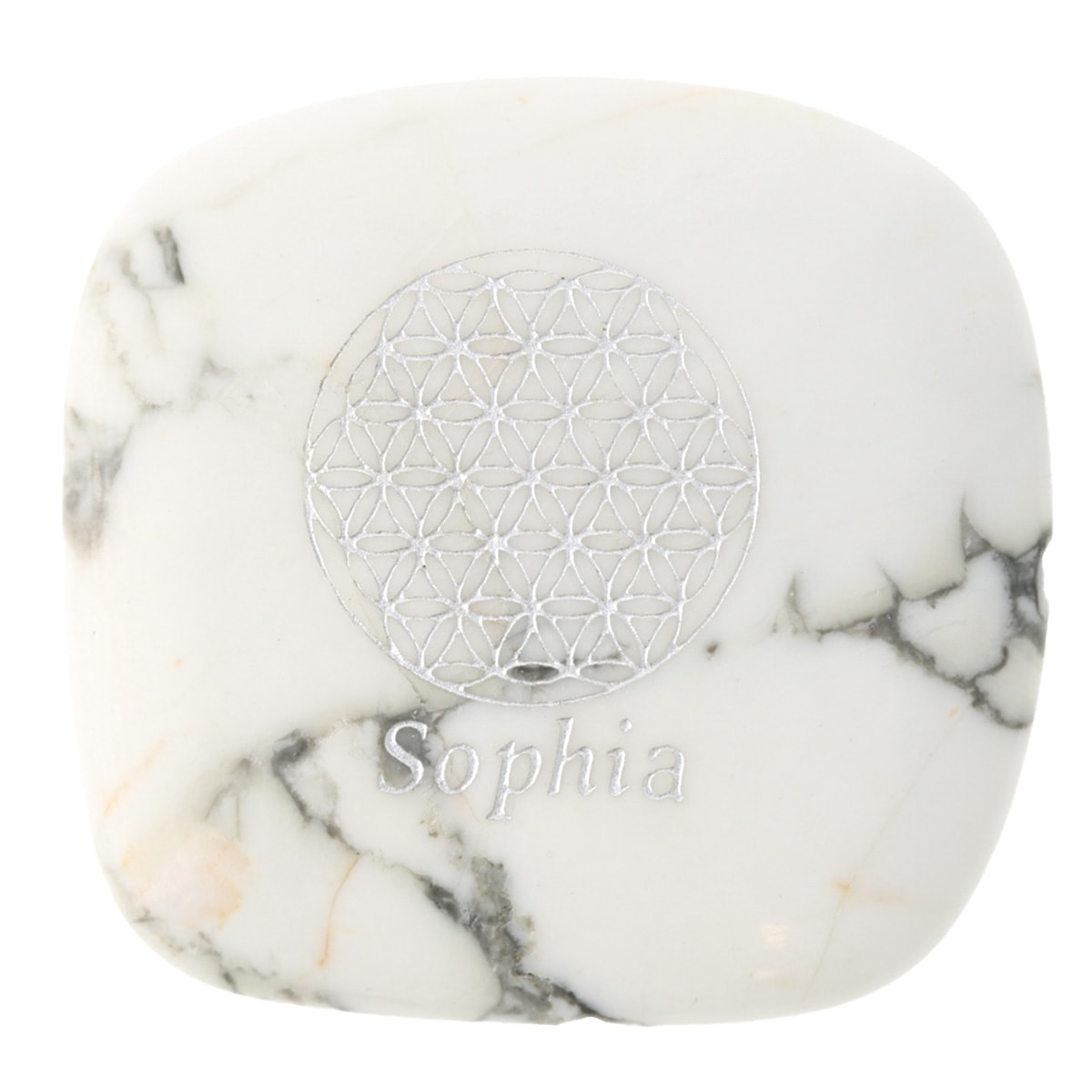 [先着50名プレゼント付き！]LUCAS ビジョンストーン ハウライト フラワーオブライフ 天然石／願い マインドフルネス 瞑想