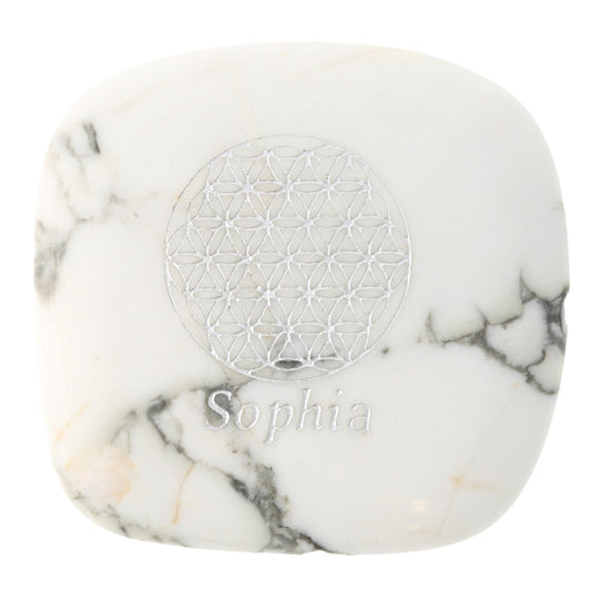 [先着50名プレゼント付き！]LUCAS ビジョンストーン ハウライト フラワーオブライフ 天然石／願い マインドフルネス 瞑想