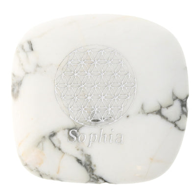 [先着50名プレゼント付き！]LUCAS ビジョンストーン ハウライト フラワーオブライフ 天然石／願い マインドフルネス 瞑想