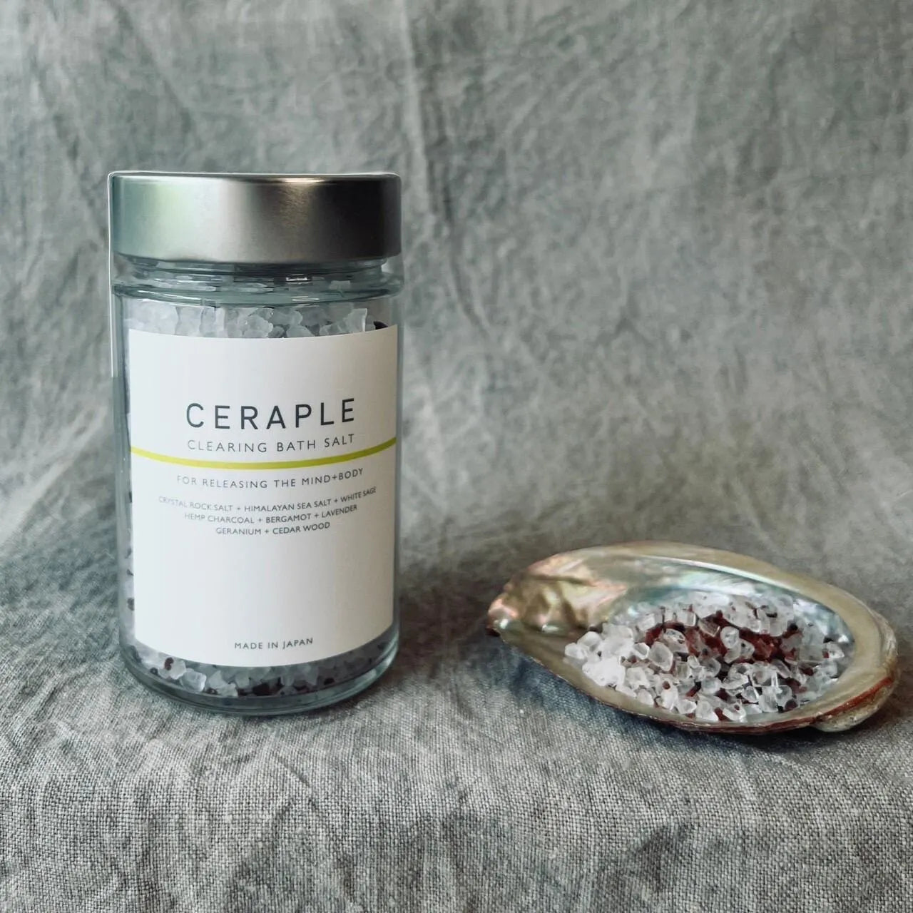 山と海の恵みを詰め込んだ[CERAPLE　クリアリングバスソルト]