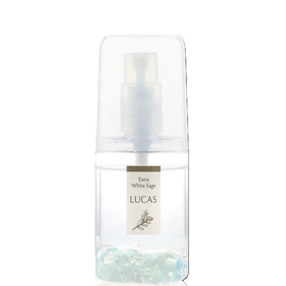 [先着50名プレゼント付き！]純粋 / 輝き / 潜在能力★LUCAS ホワイトセージ 浄化スプレー アクアマリン ポケットサイズ 20ml 天然石入り