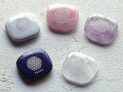 [先着50名プレゼント付き！]LUCAS ビジョンストーン ハウライト フラワーオブライフ 天然石／願い マインドフルネス 瞑想