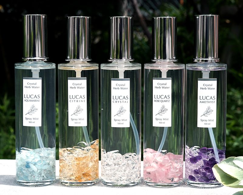LUCAS ホワイトセージ 浄化スプレー クリスタル 100ml | 天然石入り