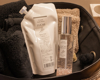 [先着50名プレゼント付き！]浄化 瞑想 お清め★LUCAS ホワイトセージ 浄化スプレー クリスタル 100ml 天然石入り