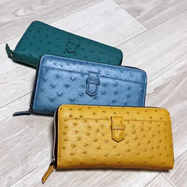 開運カラーオーストリッチ長財布金運