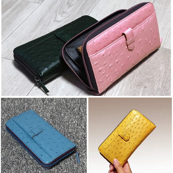 開運カラーオーストリッチ長財布金運