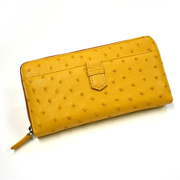 開運カラーオーストリッチ長財布金運