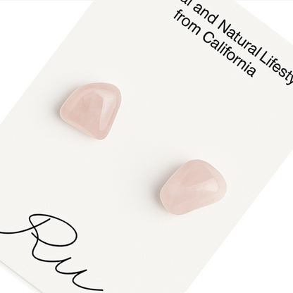 前を向きたいときに★ピアス パワーストーン ローズクォーツ